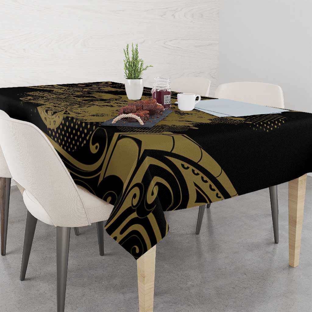 New Zealand Darts Tablecloth Skull In Dart We Trust Maori Pattern - Aussie Hoodie