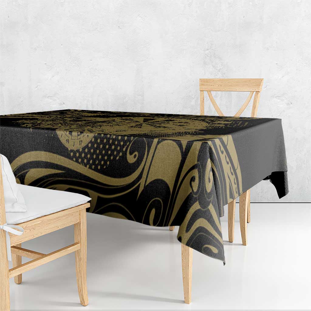 New Zealand Darts Tablecloth Skull In Dart We Trust Maori Pattern - Aussie Hoodie
