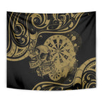 New Zealand Darts Tapestry Skull In Dart We Trust Maori Pattern - Aussie Hoodie