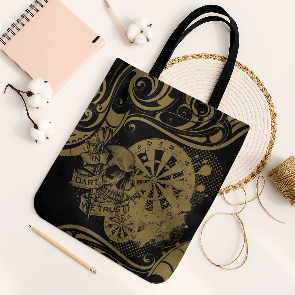 New Zealand Darts Tote Bag Skull In Dart We Trust Maori Pattern - Aussie Hoodie