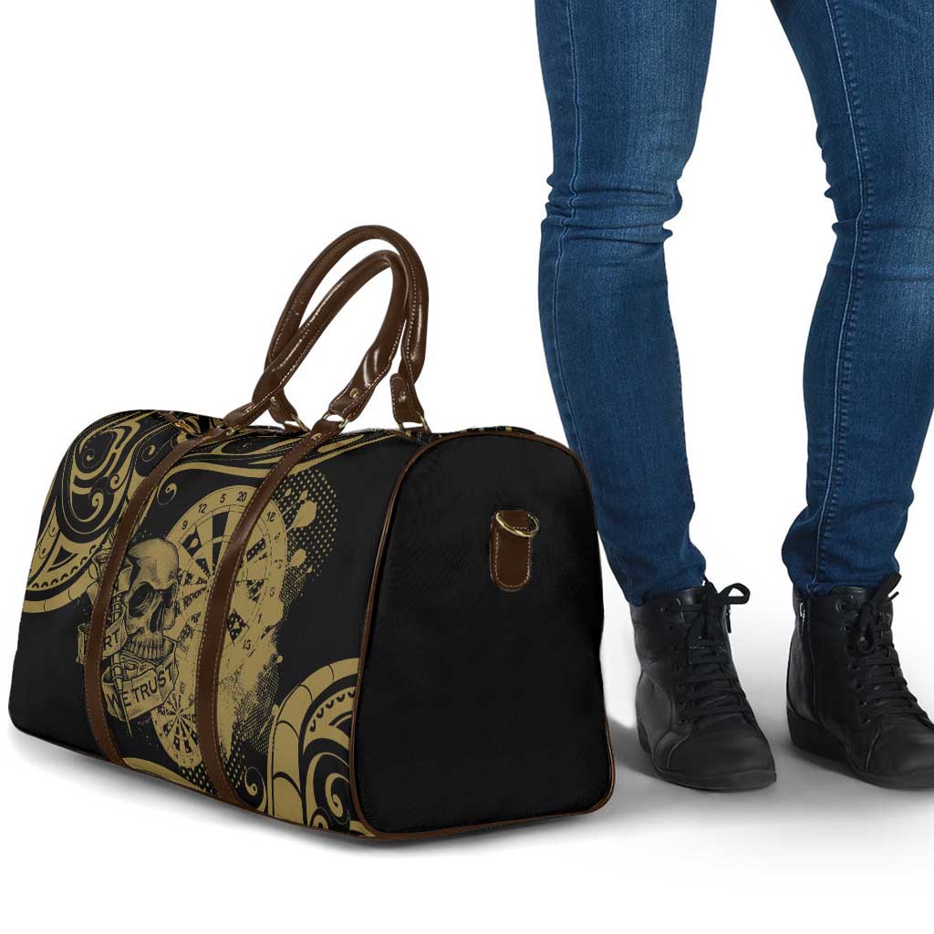 New Zealand Darts Travel Bag Skull In Dart We Trust Maori Pattern - Aussie Hoodie