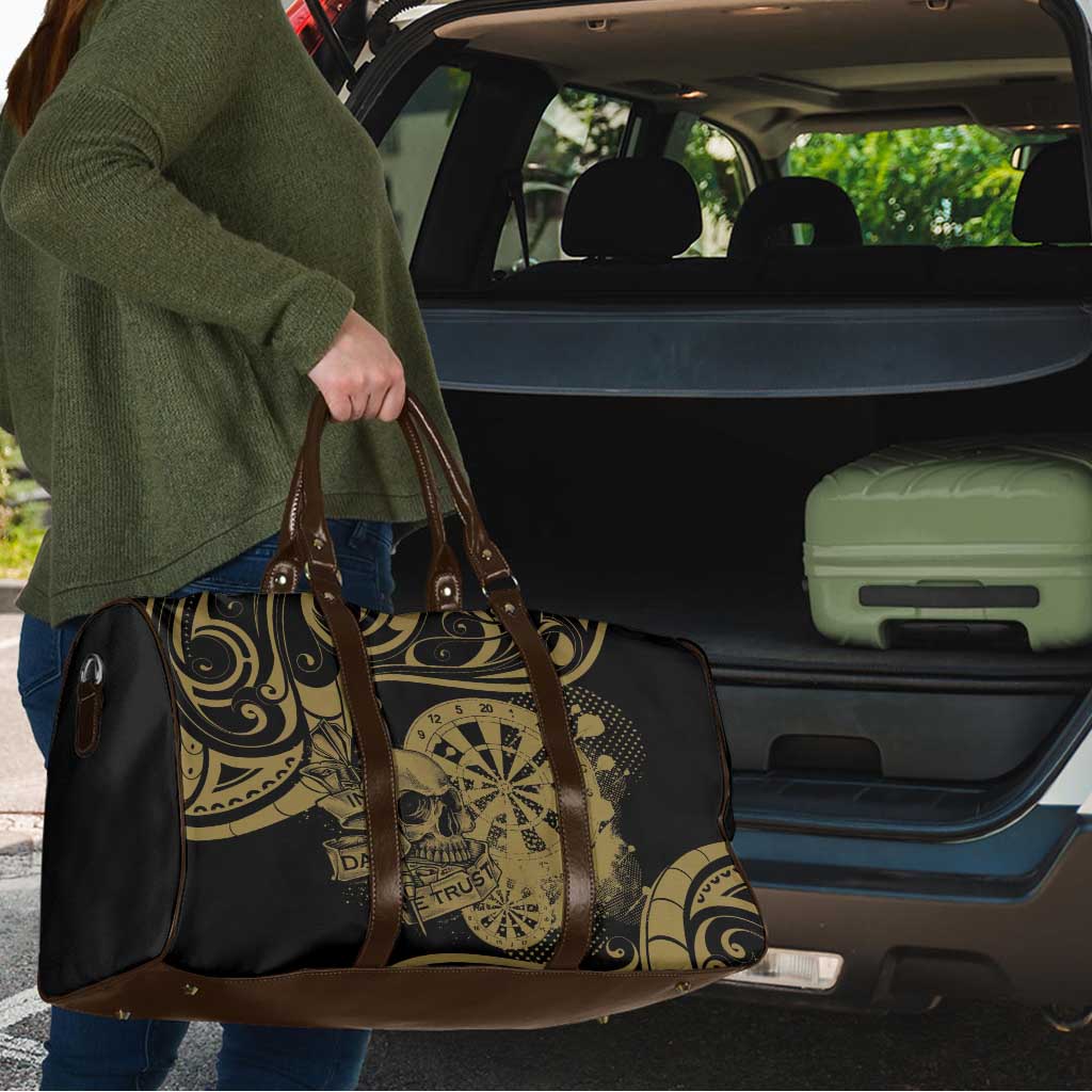 New Zealand Darts Travel Bag Skull In Dart We Trust Maori Pattern - Aussie Hoodie