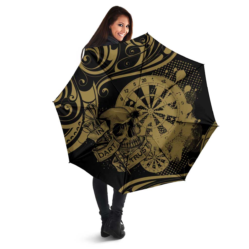 New Zealand Darts Umbrella Skull In Dart We Trust Maori Pattern - Aussie Hoodie