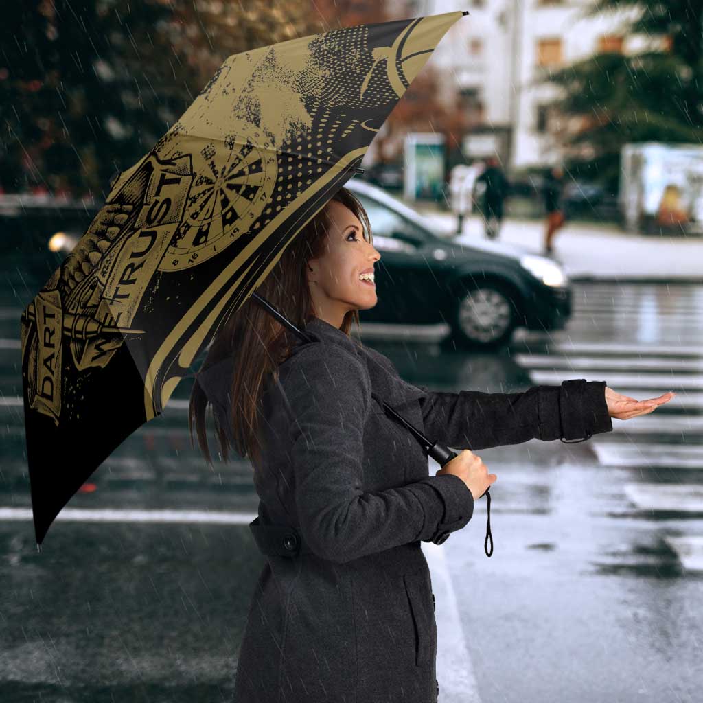 New Zealand Darts Umbrella Skull In Dart We Trust Maori Pattern - Aussie Hoodie