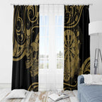New Zealand Darts Window Curtain Skull In Dart We Trust Maori Pattern - Aussie Hoodie