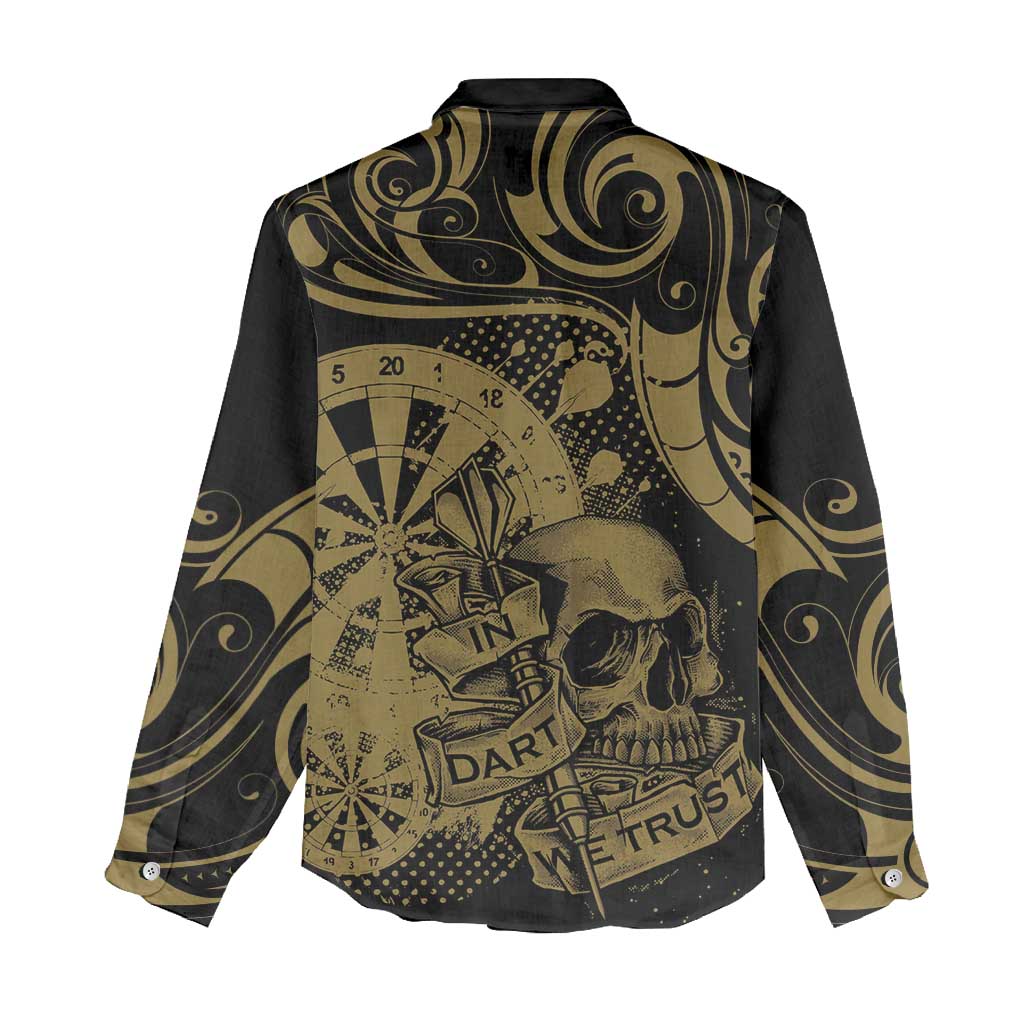 New Zealand Darts Women Casual Shirt Skull In Dart We Trust Maori Pattern - Aussie Hoodie