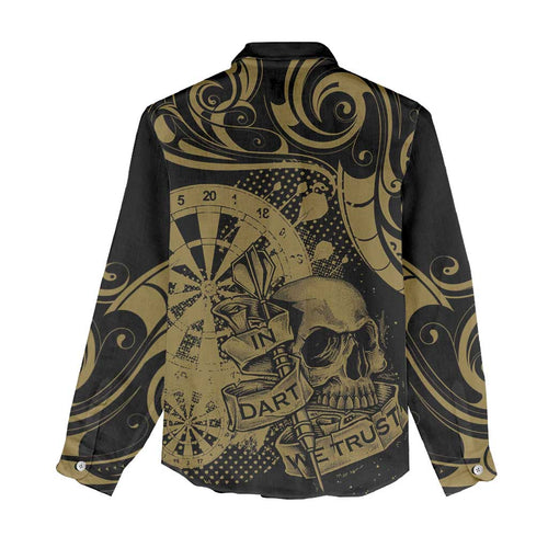 New Zealand Darts Women Casual Shirt Skull In Dart We Trust Maori Pattern - Aussie Hoodie