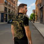New Zealand Darts Zipper Polo Shirt Skull In Dart We Trust Maori Pattern - Aussie Hoodie