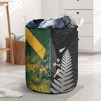 New Zealand and South Africa Rugby Laundry Basket Ultimate Rivalry All Black Springboks