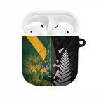 New Zealand and South Africa Rugby AirPods Case Ultimate Rivalry All Black Springboks