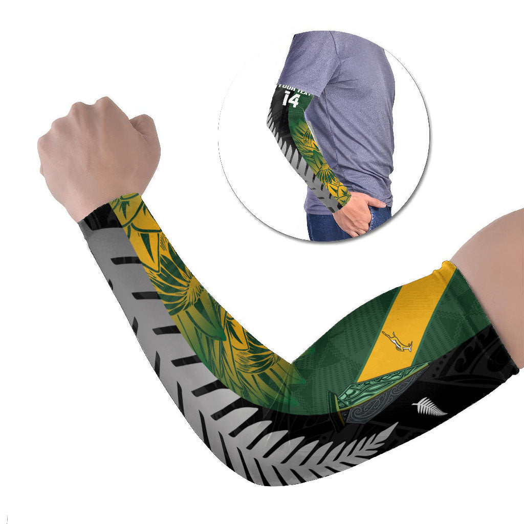 New Zealand and South Africa Rugby Custom Arm Sleeves Ultimate Rivalry All Black Springboks