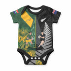 New Zealand and South Africa Rugby Custom Baby Onesie Ultimate Rivalry All Black Springboks