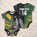 New Zealand and South Africa Rugby Custom Baby Onesie Ultimate Rivalry All Black Springboks