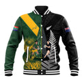 New Zealand and South Africa Rugby Custom Baseball Jacket Ultimate Rivalry All Black Springboks