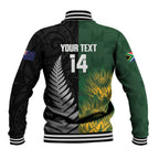 New Zealand and South Africa Rugby Custom Baseball Jacket Ultimate Rivalry All Black Springboks