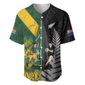 New Zealand and South Africa Rugby Custom Baseball Jersey Ultimate Rivalry All Black Springboks