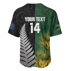 New Zealand and South Africa Rugby Custom Baseball Jersey Ultimate Rivalry All Black Springboks