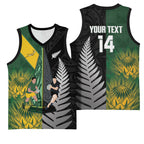 New Zealand and South Africa Rugby Custom Basketball Jersey Ultimate Rivalry All Black Springboks