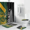 New Zealand and South Africa Rugby Bathroom Set Ultimate Rivalry All Black Springboks