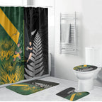 New Zealand and South Africa Rugby Bathroom Set Ultimate Rivalry All Black Springboks