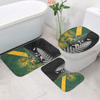 New Zealand and South Africa Rugby Bathroom Set Ultimate Rivalry All Black Springboks