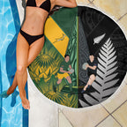 New Zealand and South Africa Rugby Beach Blanket Ultimate Rivalry All Black Springboks