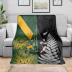 New Zealand and South Africa Rugby Blanket Ultimate Rivalry All Black Springboks