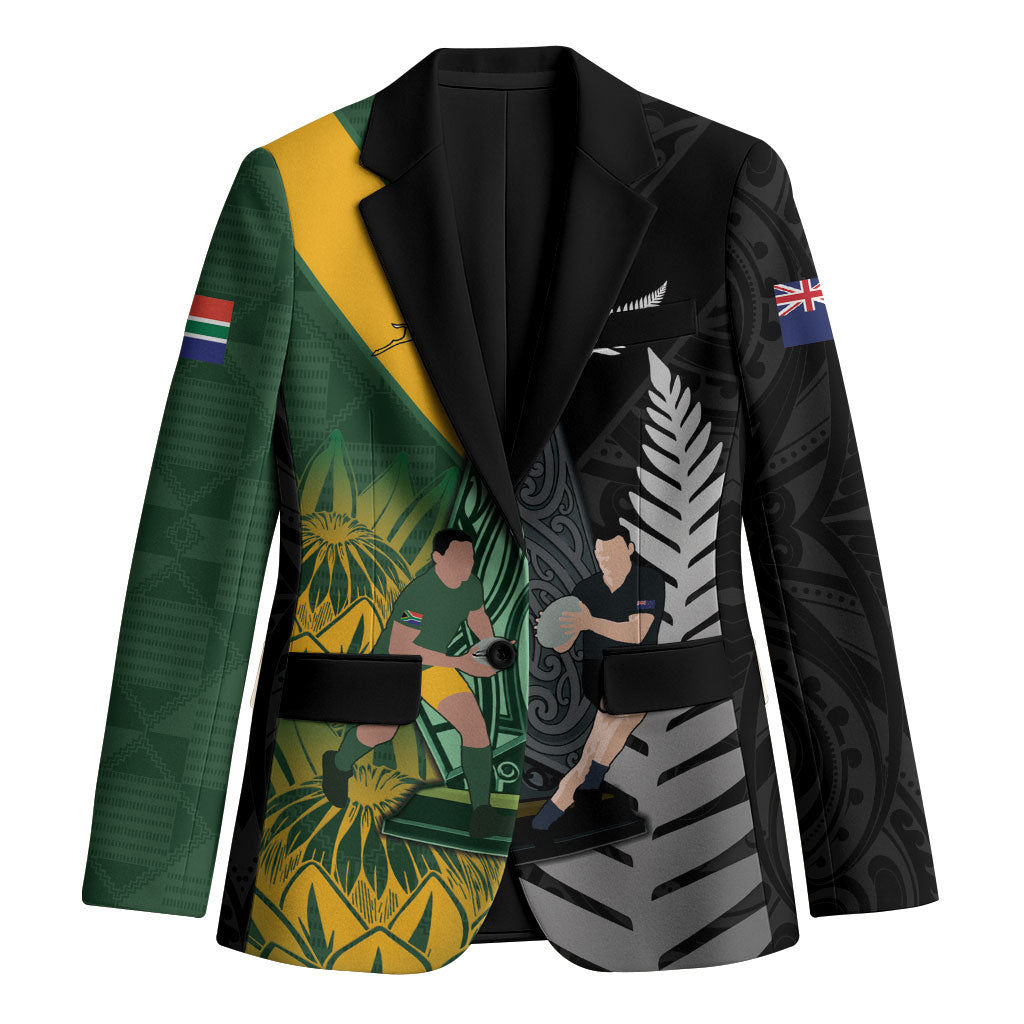 New Zealand and South Africa Rugby Custom Blazer Ultimate Rivalry All Black Springboks