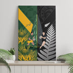 New Zealand and South Africa Rugby Canvas Wall Art Ultimate Rivalry All Black Springboks