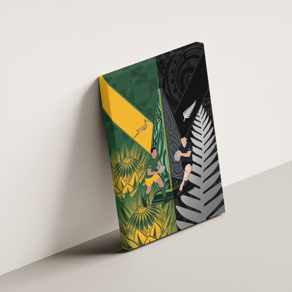 New Zealand and South Africa Rugby Canvas Wall Art Ultimate Rivalry All Black Springboks