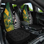 New Zealand and South Africa Rugby Car Seat Cover Ultimate Rivalry All Black Springboks