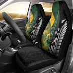 New Zealand and South Africa Rugby Car Seat Cover Ultimate Rivalry All Black Springboks