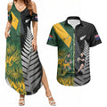 New Zealand and South Africa Rugby Custom Couples Matching Summer Maxi Dress and Hawaiian Shirt Ultimate Rivalry All Black Springboks