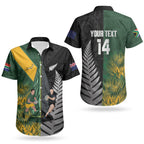 New Zealand and South Africa Rugby Custom Couples Matching Tank Maxi Dress and Hawaiian Shirt Ultimate Rivalry All Black Springboks