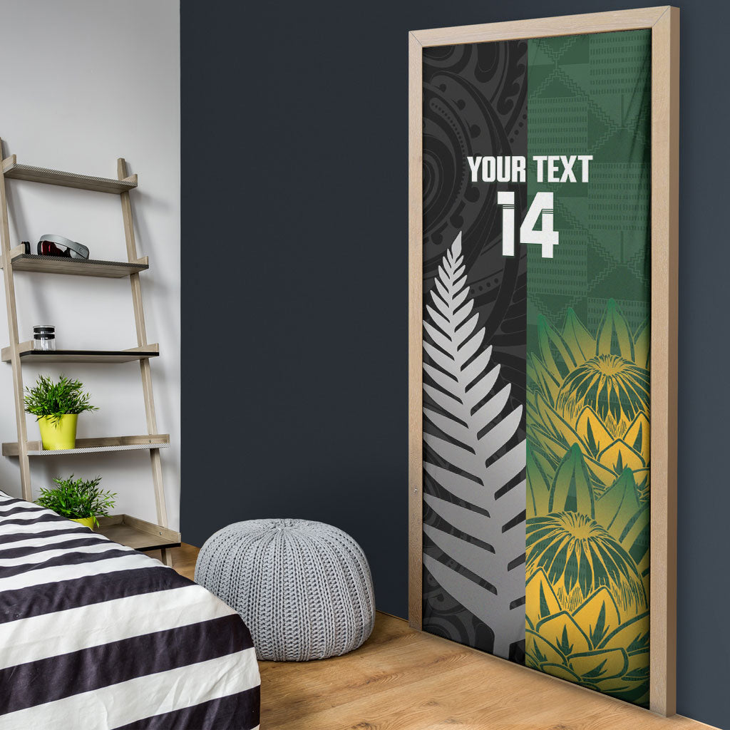 New Zealand and South Africa Rugby Custom Door Cover Ultimate Rivalry All Black Springboks