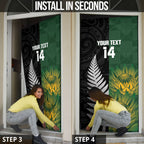 New Zealand and South Africa Rugby Custom Door Cover Ultimate Rivalry All Black Springboks