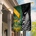 New Zealand and South Africa Rugby Garden Flag Ultimate Rivalry All Black Springboks