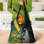 New Zealand and South Africa Rugby Grocery Bag Ultimate Rivalry All Black Springboks