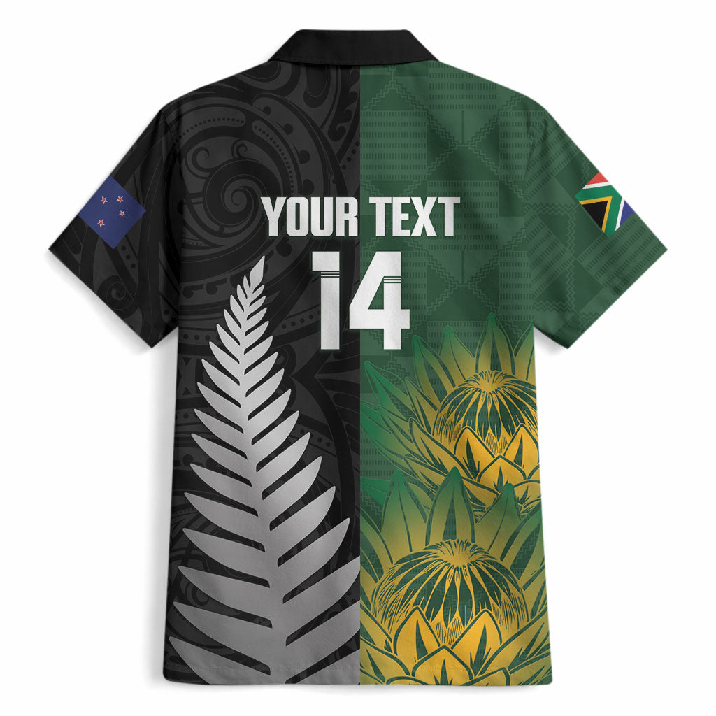 New Zealand and South Africa Rugby Custom Hawaiian Shirt Ultimate Rivalry All Black Springboks