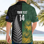 New Zealand and South Africa Rugby Custom Hawaiian Shirt Ultimate Rivalry All Black Springboks