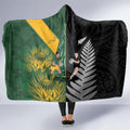 New Zealand and South Africa Rugby Hooded Blanket Ultimate Rivalry All Black Springboks