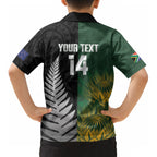 New Zealand and South Africa Rugby Custom Kid Hawaiian Shirt Ultimate Rivalry All Black Springboks