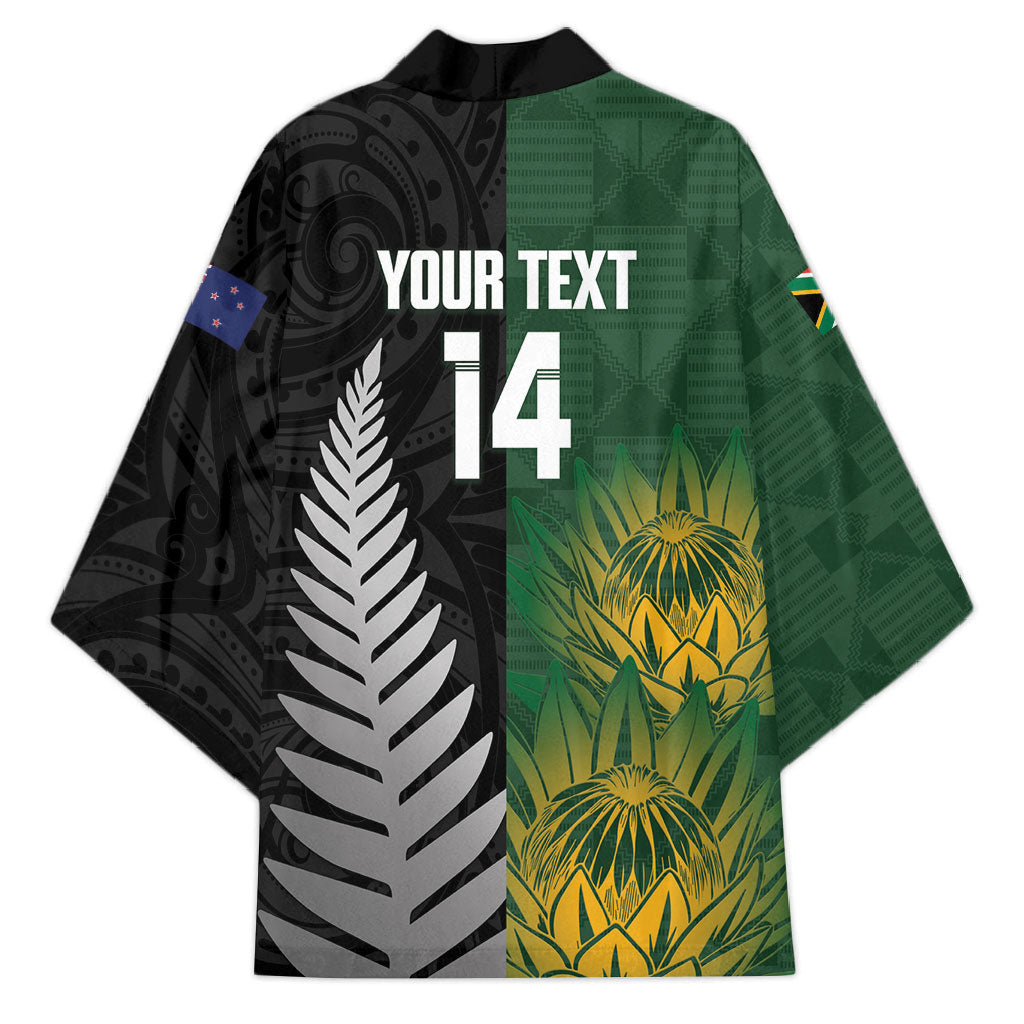 New Zealand and South Africa Rugby Custom Kimono Ultimate Rivalry All Black Springboks