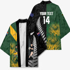 New Zealand and South Africa Rugby Custom Kimono Ultimate Rivalry All Black Springboks