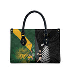 New Zealand and South Africa Rugby Leather Bag Ultimate Rivalry All Black Springboks