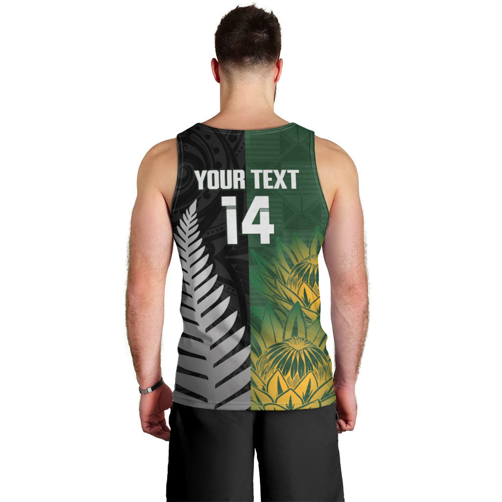 New Zealand and South Africa Rugby Custom Men Tank Top Ultimate Rivalry All Black Springboks