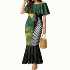 New Zealand and South Africa Rugby Custom Mermaid Dress Ultimate Rivalry All Black Springboks