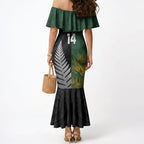 New Zealand and South Africa Rugby Custom Mermaid Dress Ultimate Rivalry All Black Springboks
