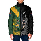 New Zealand and South Africa Rugby Custom Padded Jacket Ultimate Rivalry All Black Springboks