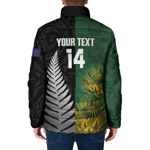 New Zealand and South Africa Rugby Custom Padded Jacket Ultimate Rivalry All Black Springboks